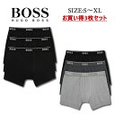 HUGO BOSS HUGO BOSS コットン100% ウエストロゴ ボクサーパンツ3枚セット メンズ パンツ 下着 肌着 ボクサーブリーフ 綿100％セット 綿 コットン おしゃれ 吸汗 前閉じタイプ プレゼント ギフト 贈り物 3Pセット ブラック モノトーン 新生活ギフト 贈答品 男子 男性 男の子 50475675