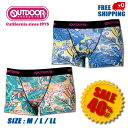 SALE 40%Off & 送料無料 OUTDOOR PRODUCTS アウトドア プロダクツ ローライズ手書きリーフ総柄プリント ツルっと素材 ストレッチ ボ...