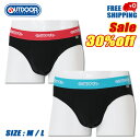 SALE 30%Off & 送料無料 OUTDOOR PRODUCTS アウトドア プロダクツ アウトゴム ウエスト配色ゴム ブラック ビキニ ブリーフ紳士 男...