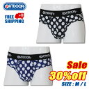 SALE 30%Off & 送料無料 OUTDOOR PRODUCTS アウトドア プロダクツ アウトゴム ツルっと素材 水玉プリント ビキニ ブリーフ紳士 男...