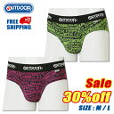 SALE 30%Off & 送料無料 OUTDOOR PRODUCTS アウトドア プロダクツ アウトゴム ツルっと素材 ロゴプリント ビキニ ブリーフ紳士 男...