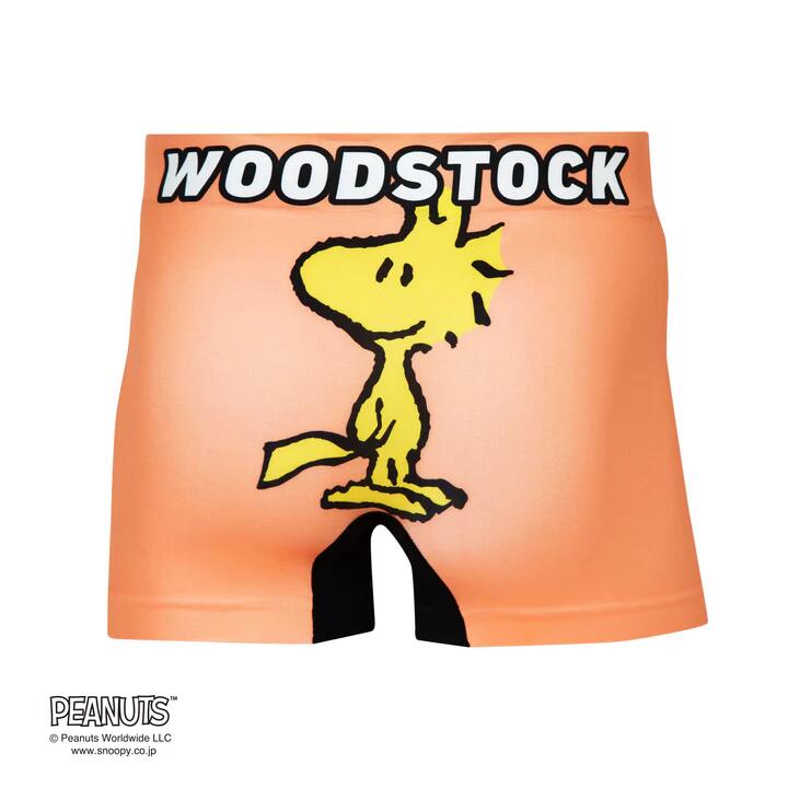 乐天商城 - 【 PEANUTS ピーナッツ 】ウッドストック WOOD STOCK ボクサーパンツ HIPSHOP ヒップショップ アンダーパンツ シームレス ユニセックス メンズ レディース パンツ 下着 肌着 前閉じ 転写プリント 成型 ストレッチ プレゼント ギフト 贈り物 父の日 S M L LL