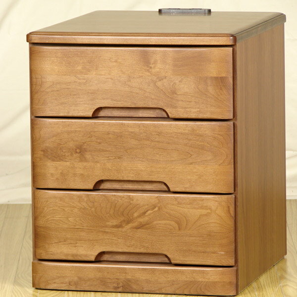 ナイトテーブル ナイトチェスト 日本製 シンプル おしゃれ 引出し コンセント付き [スカーレット3 40ナイトテーブル3段]