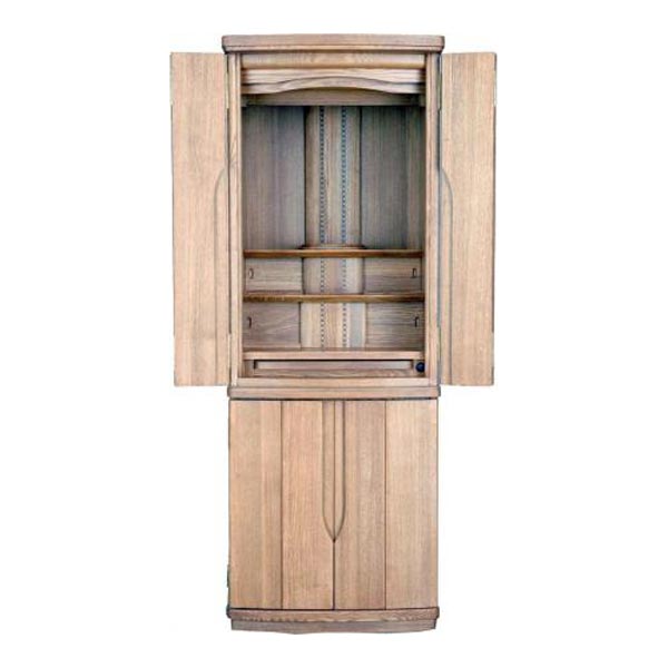 胴長 家具調仏壇 総張り タモ 【唐丸(とうまる)】 45号 幅50cm 奥行45cm