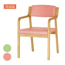 介護用 イス 椅子 チェア スタッキング リビング ダイニング ネジなし 次亜塩素酸対応 完成品 ひじ付き 肘付 (全ひじ付 チェア/CARE-116-AC)