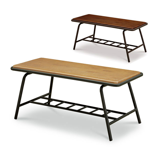 [ニューシリーズ ベルリン ダイニングベンチNA/BR] アイアン脚×木 かっこいい 居心地がいい シンプル ..