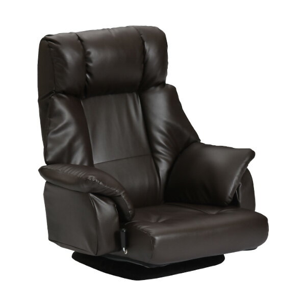 フロアチェア ベローナ（PVC）DBR ダークブラウン 茶系 パーソナルチェア イス いす 椅子 本革 一部PVC 茶色 落ち着いた色合い 和モダン 一人掛け 1人用