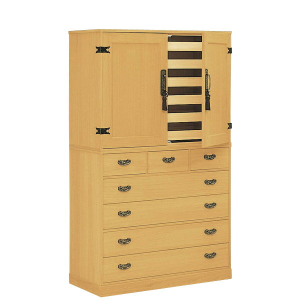 国産 収納 肥前桐民芸 タンス 【唐草 総桐 衣裳タンス】整理ダンス 衣装タンス