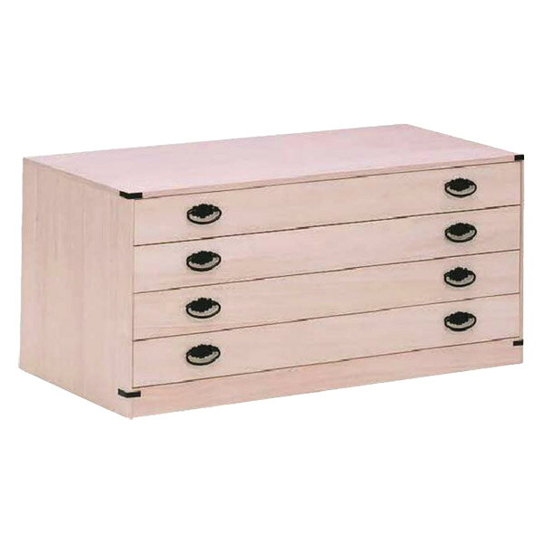 【BF限定!確率1/2で最大100％ポイントバック】 タンス 幅99cm チェスト 収納 【桐 小袖タンス 4段】 日本製 国産 和風たんす(3)