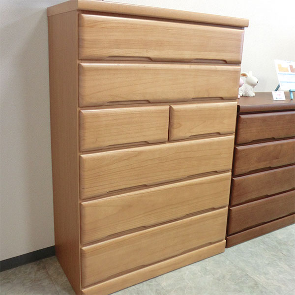 【マラソン限定!確率1/2で最大100%ポイントバック】 箪笥 チェスト リビング収納 桐たんす 6段 引出し7杯 国産 日本製 【コール 90ハイチェスト】 [2]