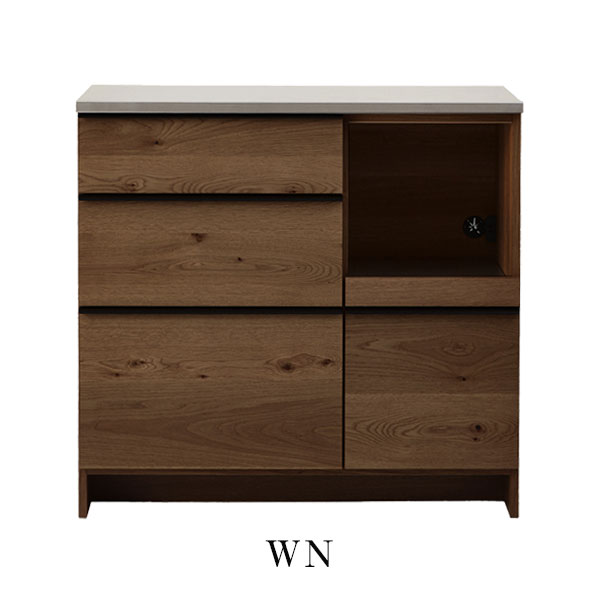 カウンター 幅100 国産 日本製 収納 食器棚 キッチン ウォールナット オーク シンプル おしゃれ (オウル2 OWL2 100カウンター) NiPPONAIRE ニッポネア