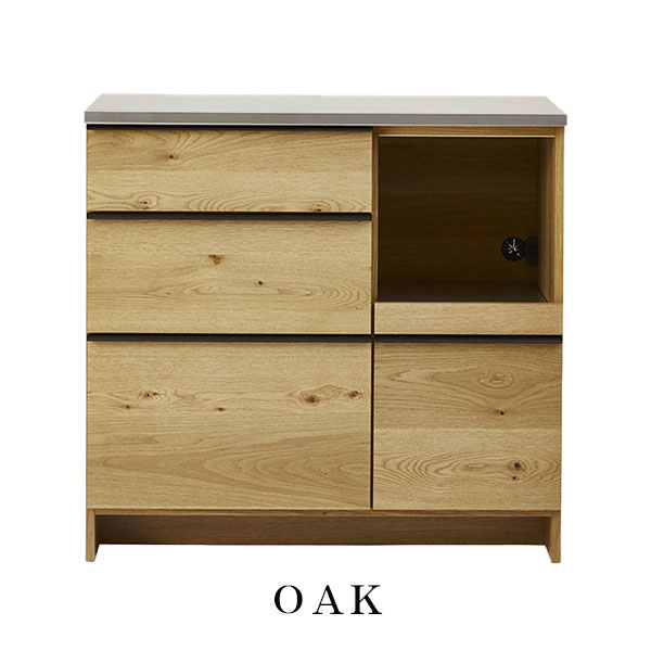 カウンター 幅100 国産 日本製 収納 食器棚 キッチン ウォールナット オーク シンプル おしゃれ (オウル2 OWL2 100カウンター) NiPPONAIRE ニッポネア [2]