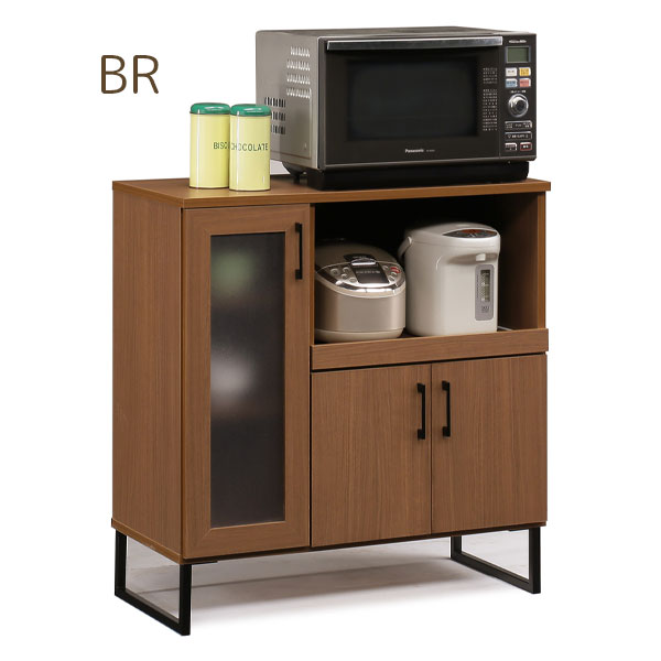 SS限定!確率1/2で最大100%ポイントバック キッチンカウンター キッチン収納 食器棚 食器収納 レンジ台 約幅90【オリジン 90カウンター NA・BR】