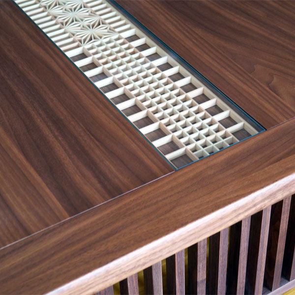 [優雅/YUGA 150ダイニングテーブル/WN] 組子 幅150 長方形 おしゃれ シンプル ナチュラル 高級感 シック 4人用 [2]