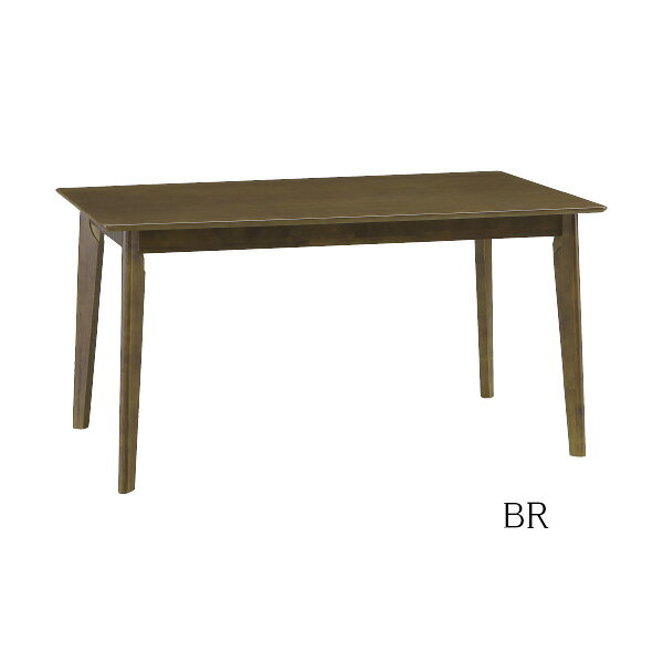 ダイニングテーブル サンズ135 NA/BR 幅135cm 4人掛け テーブル単品 組立品 ベーシックスタイル 優しい色合い 明るい空間 ブラウン ナチュラル シンプル 食卓 [3]