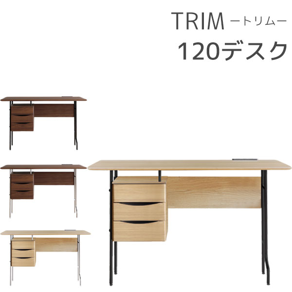 【マラソン限定!確率1/2で最大100％ポイントバック】 120デスク オフィスデスク 書斎机 デスク 幅120 テレワーク パソコンデスク PCデスク シンプル TRIM トリム