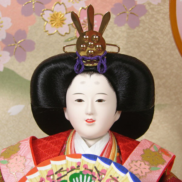 ◆特典付き 【展示現品】 雛人形 ひな人形 ケース飾り 親王飾り 二段飾り オルゴー...