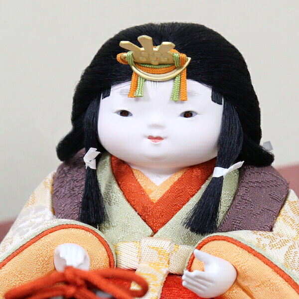 ◆特典付き×16％OFF【展示現品】雛人形 幸一光作 ひな人形 おしゃれ コンパクト マンション 雛 木目込み 平飾り モダン 親王飾り 木目込人形 【4050 もも 親王】【272S91】 かわいい 映え 【数量限定】 3