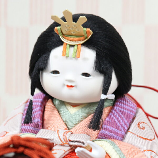 【特典付き】【展示現品】雛人形 幸一光作 ひな人形 木目込み 小型 小さめ 小さい 収納飾り 親王飾り 木目込み人形 かわいい 映え 【あかり コンパクト 収納飾り マンション】 【282S20】 【数量限定】