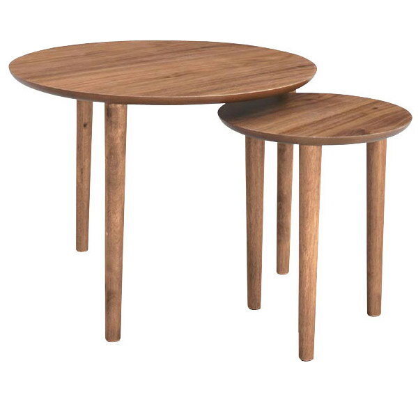 センターテーブル ローテーブル 幅60 幅37 円形 丸型 おしゃれ シンプル ナチュラル 木製 Tomte トムテ ラウンドネストテーブル TAC-224WAL その1