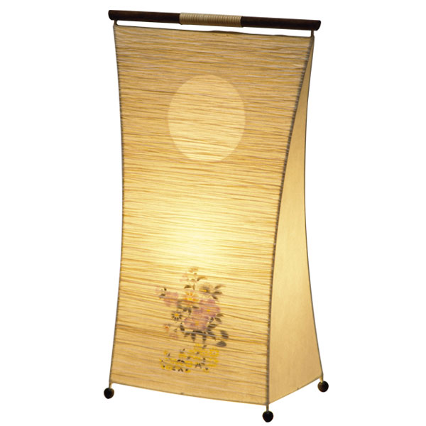 提灯 盆提灯 インテリア盆提灯 法要 法事 和紙 おしゃれ 現代風 照明 家紋入れ不可 [京行灯・きょうあんどん 月・花 F5802]