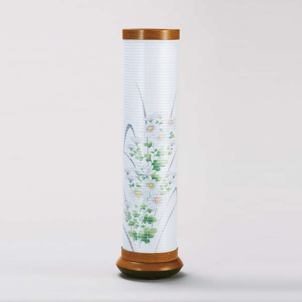 盆提灯 お盆提灯 インテリア行灯 創作提灯 岐阜提灯 盆ちょうちん 回転灯 初盆 提灯 新盆 提灯 モダン (2483 宝生 けやき調 750 白菊) お盆用品 お盆用 お盆飾り モダン提灯 おしゃれ