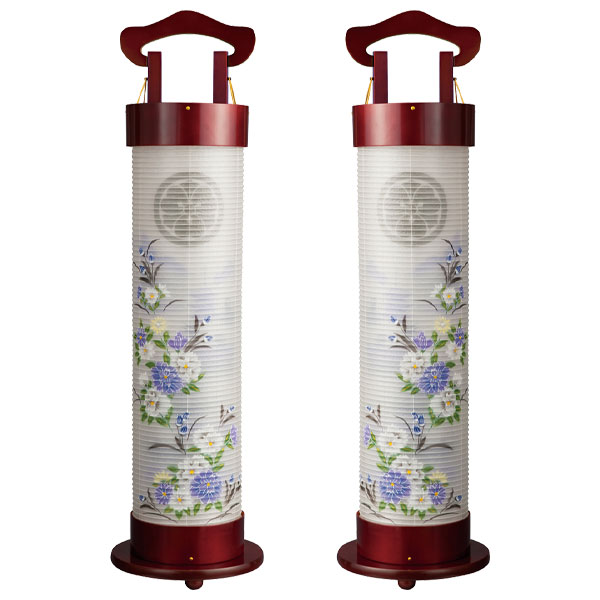 盆提灯 紋入り提灯 お盆ちょうちん お盆用品 お盆用 電気コード式 新盆 初盆 提灯 紋入り 【陽風燈 雅】