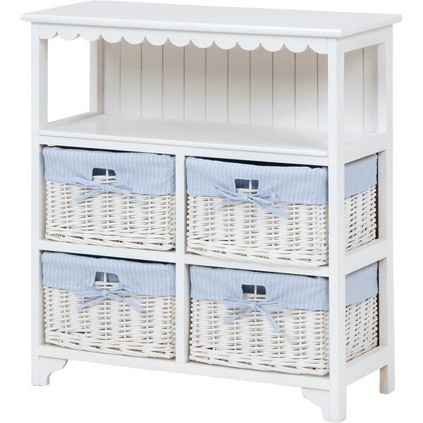 70 キャビネット 引出し4つ WOOD PRODUCTS MCC-5781WH ランドリー 収納 リビング収納 西海岸風 北欧のサムネイル