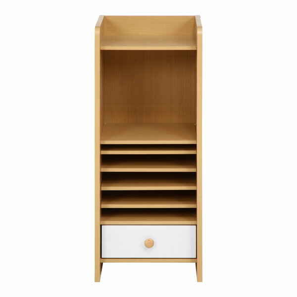 [NORM リビングラック ハイ NA×WH 97609] 収納 おしゃれ シンプル ナチュラル 子供 キッズ 棚 引出し ..