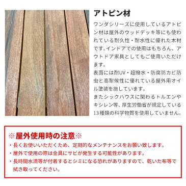 46サイドテーブル ナイトテーブル ミニテーブル 正方形 棚付 ガーデン ベランダ バルコニー テラス ワンダ WONDER