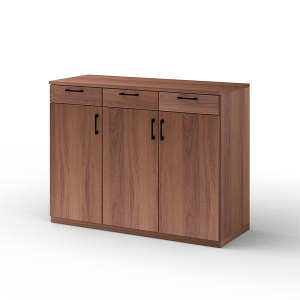 [Merissa メリッサ 120キャビネットカウンター]国産 完成品 サイドボード リビングボード 無垢材 収納 ..