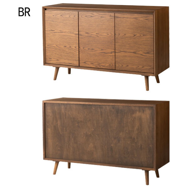 [form]メティ キャビネット F5-105 天然木 丸脚 ラック 棚 ナチュラル ブラウン 本棚 片付け 整理整頓 書類 分類 ロータイプ 隠す収納 棚の高さ変更可 扉付き