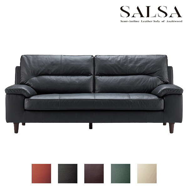 ソファ SALSA SOFA ハイバックローアームタイプ W2000 Leather SAランク リビングソファー 選べるカラー