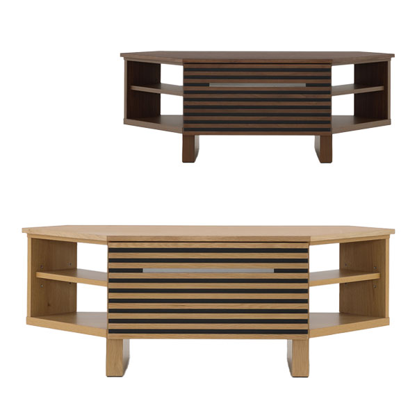 TVボード テレビボード テレビ台 TV台 コーナー用 角 隅 六角形 おしゃれ シンプル シック 収納 格子 スタイリッシュ 高級感 [CSV2 118コーナー](3.0)