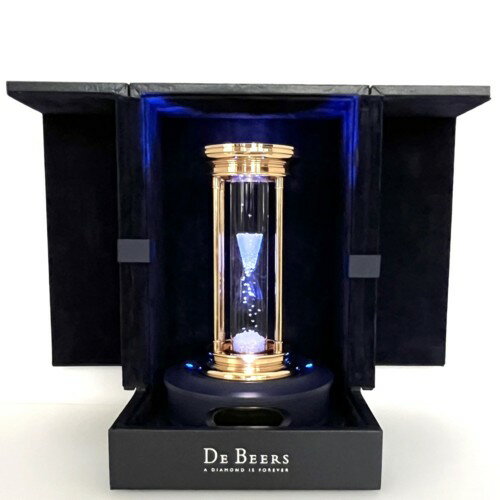 【中古】De Beers　デビアス　ミレニアムアワーグラス　砂時計　世界2000個限定　24Kメッキ　ダイヤモンド2000粒　ブランド小物　インテリア小物　置物　オーナメント　2000年限定ミレニアム記念　GP【中古】【49887】