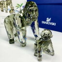 【中古】SWAROVSKI スワロフスキー GORILAS ゴリラ 親子 2009年度SCS会員様限定 クリスタルガラス 952504 インテリア小物 オーナメ...