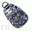 【中古】Christian Dior クリスチャンディオール　×　RAYMOND PETTIBON レイモンド・ペティボン　サドル　コインケース　レザー　グラフィックプリント　ブラック　ブランド小物　財布　小銭入れ　サドルポーチ　キーホルダー　【中古】【51984T】