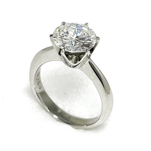 【中古】NO　BRAND　JEWELRY　ノンブランドジュエリー　立て爪ダイヤ　リング　PT900　1Pダイヤモンド2.153ct（F-VS2-GOOD-NONE）　10号　ジュエリー　アクセサリー　プラチナ　一粒　ソリティア　ソリテール　エンゲージ　婚約指輪【中古】【37141】