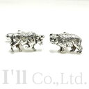 【中古】Tiffany&Co. ティファニー アニマル カフス ブル(雄牛) ベア(熊) SV925 ブランドジュエリー シルバーアクセサリー アニマルモチーフ...