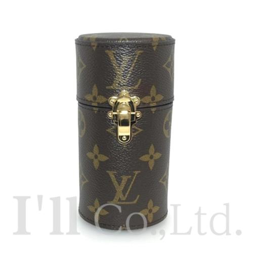 【中古】Louis Vuitton ルイ・ヴィトン トラベルケース LS0153 モノグラム ブラウン ゴールド金具 ブランド小物 100ml 香水ケース LVフレグランス専用 小物入れ 筒形 ポーチ モノグラム【中古…