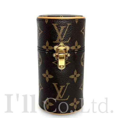 【中古】Louis Vuitton ルイ・ヴィトン トラベルケース LS0153 モノグラム ブラウン ゴールド金具 ブランド小物 100ml 香水ケース LVフレグランス専用 小物入れ 筒形 ポーチ モノグラム【中古…