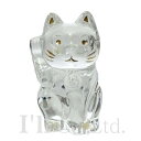 【中古】Baccarat バカラ まねき猫 2607786 クリスタルガラス クリア ブランド小物 インテリア小物 置物 オブジェ オーナメント 招福 招き猫 ...