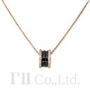 【中古】BVLGARI ブルガリ ビー・ゼロワン ネックレス 350056 750PG ブラックセラミック パヴェダイヤモンド ブランドジュエリー アクセサリー...