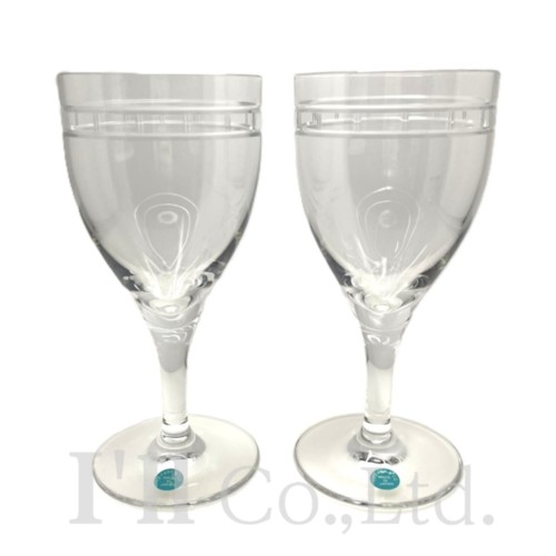 【中古】Tiffany&Co. ティファニー アトラス ピルスナー ワイングラス 2客セット クリスタルガラス クリア インテリア食器 テーブルウェア 西洋食器...