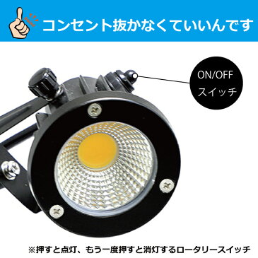 【梅雨時期・ゲリラ豪雨も耐える！】送料無料 防水 LEDクリップライト 屋外使用OK led 5W (40W相当) 白色 or 電球色 スイッチ付き コード長3m ledライト 店舗 屋外 看板 照明 間接照明 電気スタンド デスクスタンド LEDライト 開店祝い あす楽