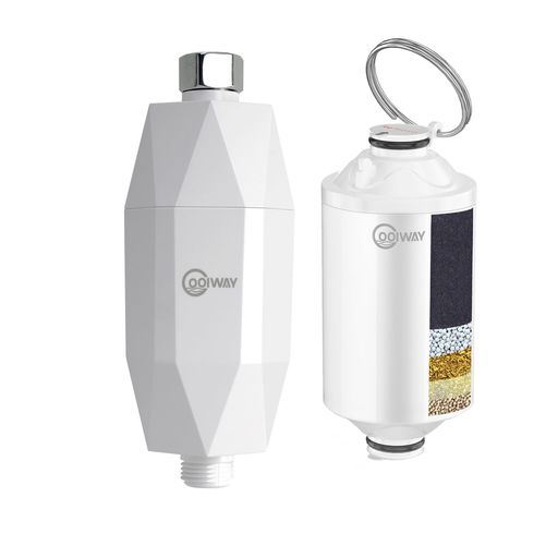 CoolWAYシャワーヘッドフィルター硬水用高出力シャワーフィルターカプセル塩素重金属不純物を濾過ビタ..