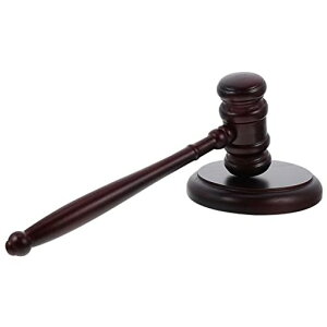 TOYVIAN木づち木槌ガベル木製ベース付き裁判官裁判コスチュームオークションハンマー裁判官の小槌裁判官弁護士裁判議長競売会議コスプレ演劇小物小道具