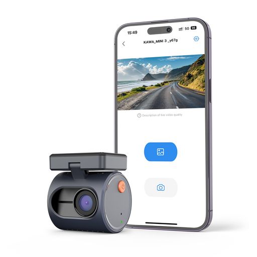 KAWAドライブレコーダー2024最新MINIデザイン解像度2K暗視機能を強い音声コントロール暗視機能を強い超..