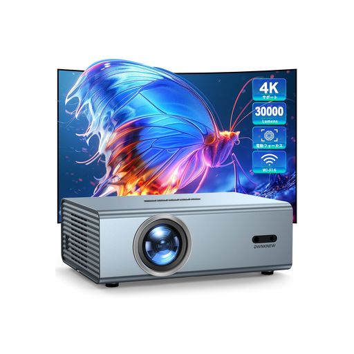 【2025革新電動フォーカス&30000LM高輝度&低騒音&家庭用·ビジネス両用】OWNKNEWプロジェクター4k対応小型自動台形真1080P家庭用ホームプロジェクター天井投影WiFi6双方向Bluetooth5.4