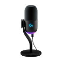 LogicoolGゲーミングマイクYETIGXダイナミックマイクG-YETI-GX-BKストリーミング配信スーパーカーディオイドノイズ軽減RGBLIGHTSYNC対応USBBLUEVO!CEPCMACゲーミングマイク